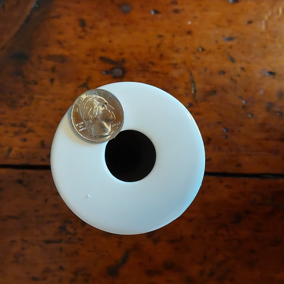 5/$25 Candleholder, Ivory with Green Bow, Cottagecore, Romantic, 1980's - Picture 2 of 6